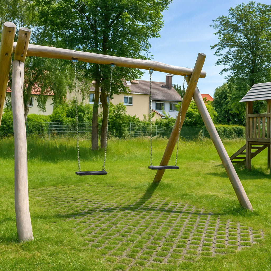 Fallschutzrasengitter 1x1m, 8cm Dicke in versch. Farben, Fallhöhe: bis 3,0m