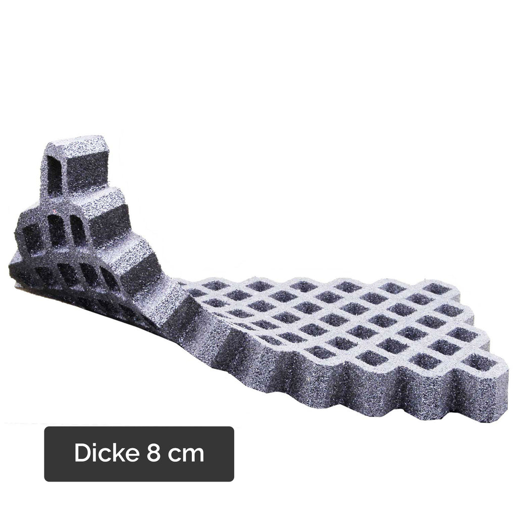 Fallschutzrasengitter 1x1m, 8cm Dicke in versch. Farben, Fallhöhe: bis 3,0m