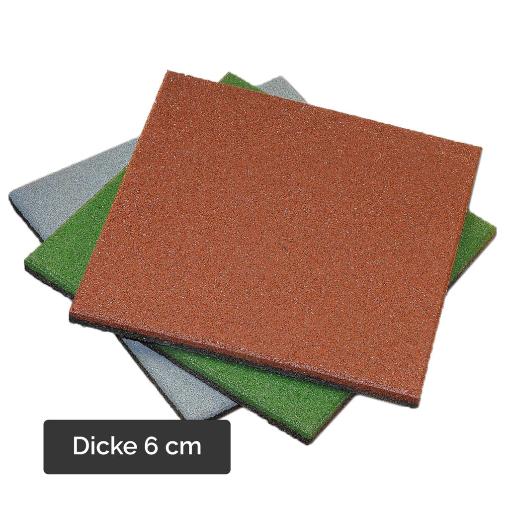 Fallschutzmatten 50x50cm, 6cm Dicke in versch. Farben, Fallhöhe: bis 2,2m