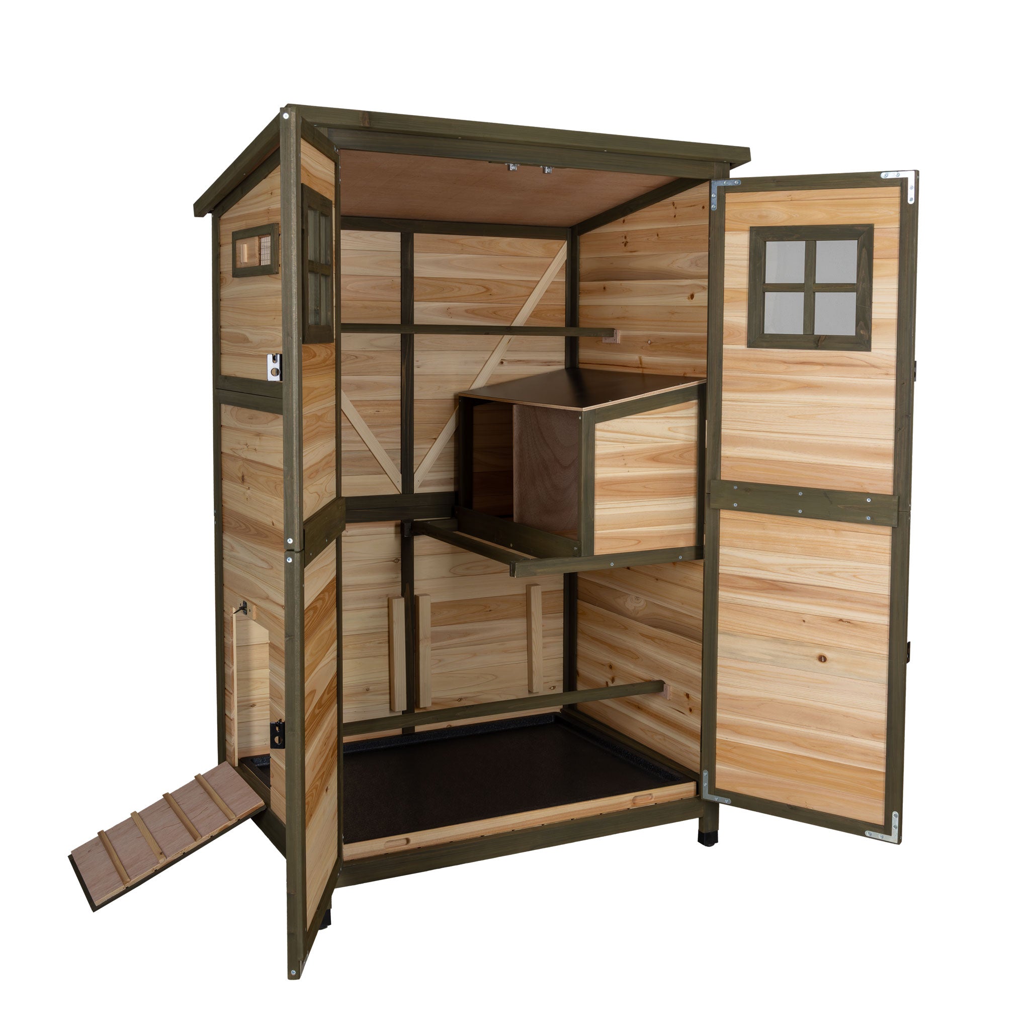 Hühnerhaus Tower aus Holz für bis zu 10 Hühner