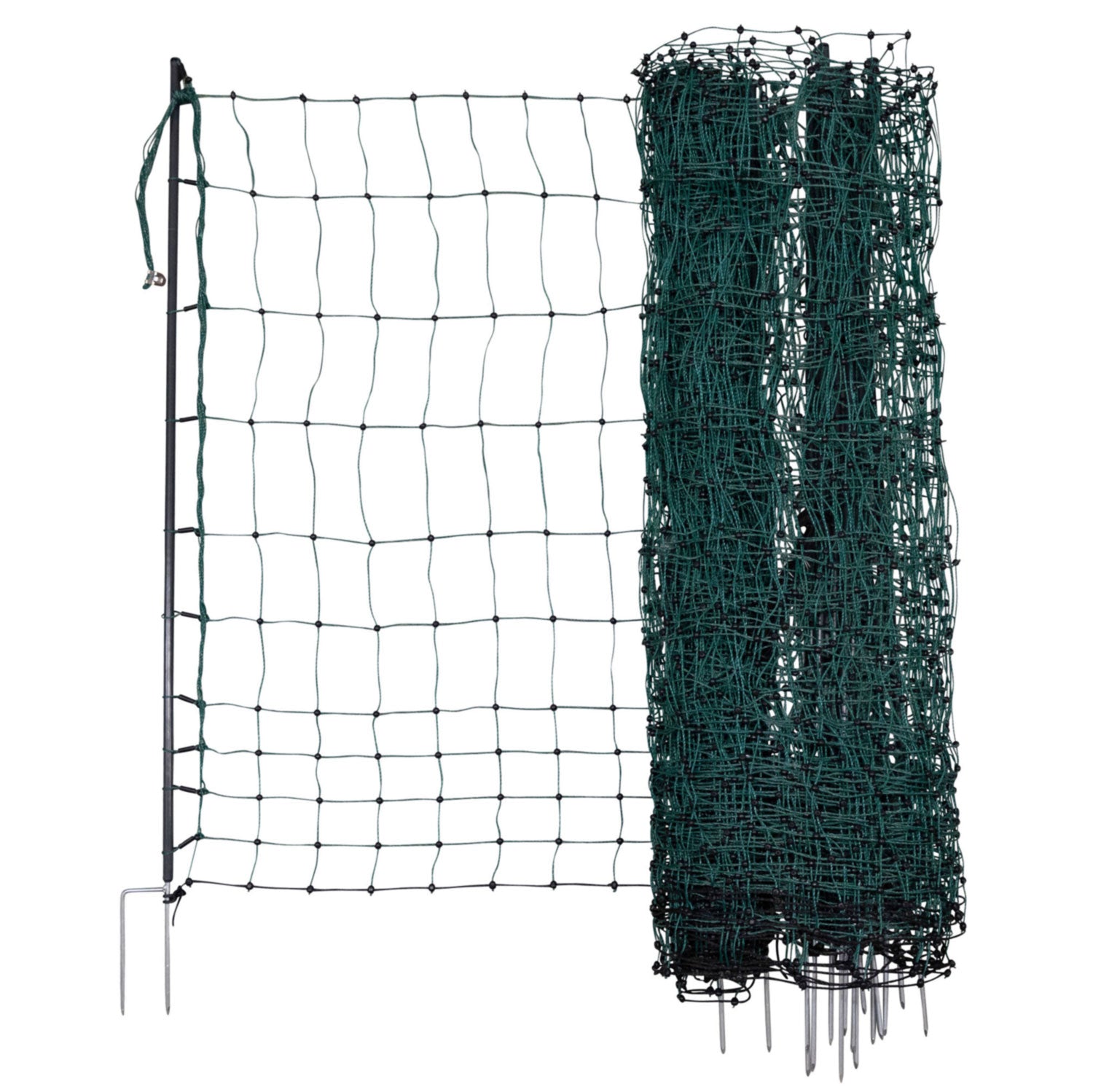 Geflügelnetz Premium, 25m - 1,06m Höhe und 9 Pfählen